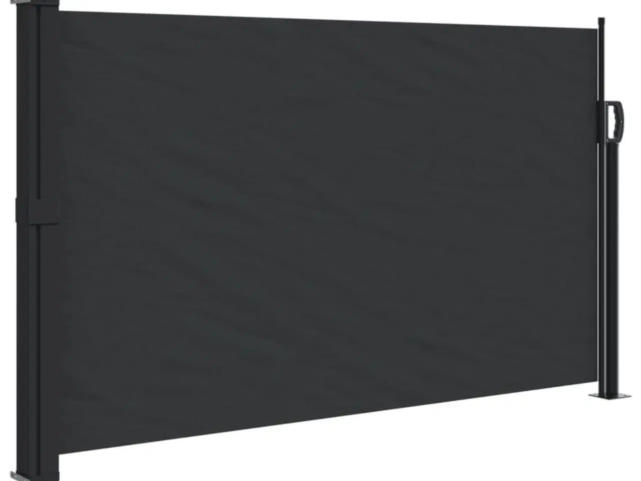 Billede 2 - Sammenrullelig sidemarkise 120 x 600 cm sort