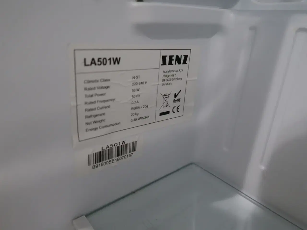 Billede 3 - Køleskab SENZ LA501W
