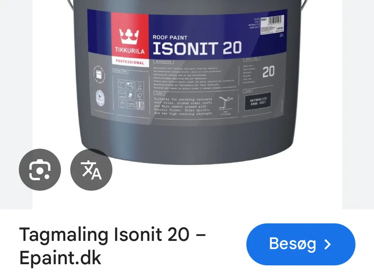 Billede 5 - Ny Isonit tagmaling sort 20 l