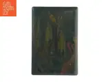 Antik sort dekoreret kinesisk lak trææske (str. 28 x 19 x 8,5 cm) - 3