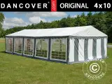 Partytelt Festtelt Original 4x10m PVC, Grå/Hvid