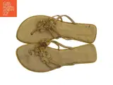 Brune sandaler med blomsterpynt (str. Længde, 27 cm) - 4