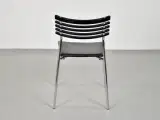 Randers radius konferencestol med sort ryg og sort læder polster - 3