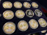 36 stk Guldbelagte sølvmønter i .999 Finsølv - Vægt 20 gram pr stk - 3