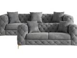 Royal sofasæt 2+3 pers. grå velour