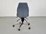 Scan office kontorstol med blå/grå polster og krom stel - 3
