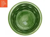 Grøn Glas vase med flettet metal mønster  (str. 9 cm) - 3