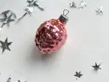 Vintage julekugler, lyserødt hindbær - 3