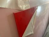 Acrylplade rød gul og karry 100 kr pr m2 