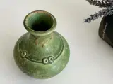 Grøn minivase, keramik - 2