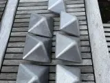 Stolpetoppe i aluminium 