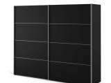 Palermo klædeskab 242 cm - Sort