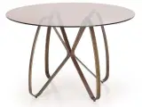 Aya rund spisebord LUNGO 120 cm med glas