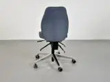 Scan office kontorstol med blå/grå polster og krom stel, lav - 3