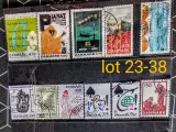 DK frimærker lot 23-38