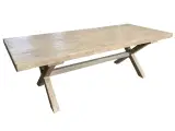 Ny: Plankebord massiv elmetræ: rustik spisebord - 2