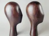 ⭐️· Mannequin Hoveder / Træhoveder i mørkt træ - 4