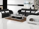 Adria Sofasæt 1+2+3 pers. sort / hvid Simulationslæder