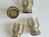 Røgfarvede glas m frugtpræg, Italien, 4 stk samlet - 4