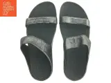 Sorte sandaler med glitter (str. 40) - 5
