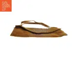 Brun skuldertaske i ruskind med krokodillepræg (str. 30,5 x 16 cm) - 3