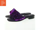 Sorte sandaler med lilla pailletter fra Mim (str. 43 ) - 5