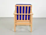 Børge mogensen lænestol i eg med blåt polster - 3