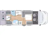 2022 - Chausson Titanium 716   FABRIKSNY - Fantastisk delintegreret autocamper med el. sænkbar køjer i bag.og sænkbar dobbeltseng i front, 170 HK og Automatgear - 4