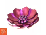 Blomsterformet broche med rhinsten (str. 5 cm) - 4