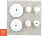 Kaffekopper med underkopper og tallerkener fra Københavns Porcellains Maleri (str. Kop 7 x 5 cm underkop 13 cm tallerken 16 cm) - 3