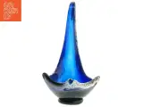 Blåt glas kunstobjekt (str. 17x25 cm) - 2