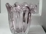 Kraftig glasvase, lyserød - 5