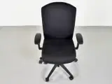 Köhl kontorstol med sort polster og armlæn - 5