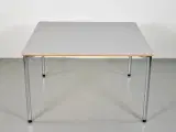 Randers radius kantinebord med grå plade og krom stel - 2