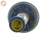 Vintage Rustik Træ Lysestage med metal ornamentik (str. 32 x 12 cm) - 2