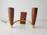 ⭐️- Smuk Retro Væglampe i Teaktræ og Messing - 2