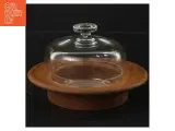 Vintage Teak Glas klokke (str. Ø 18x10 cm) - 2