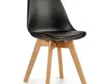 Spisebordsstol Sort Lys brun Træ Plastik (48 x 80 x 60 cm)