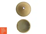 Drejet uglasureret Keramik bornholmsk rundkirke lyseholder (str. 9 x 8 cm) - 4