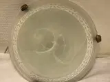 Loft & Væglampe  D 32 cm Med mønster i råglas.