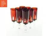 Glas i rødt glas (str. H. 15 cm ø. 5,5 cm) - 4