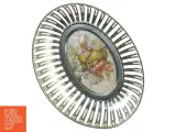 Dekorativ Sølv Skål med stilleben af frugt og blomster (str. 26 x 20 x 5 cm) - 2