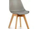 Spisebordsstol Grå Lys brun Træ Plastik (48 x 43 x 82 cm)