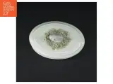 Oval porcelænsæske med kat (str. 15,5 cm) - 5