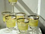 Likørglas m gul sukkerglasur, 6 stk samlet - 3