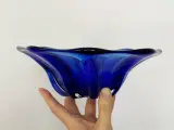 Kunstskål, koboltblåt glas, NB - 3