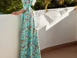 Maxi.wrap.M.split skørt. farve+print:M og large