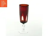 Glas i rødt glas (str. H. 15 cm ø. 5,5 cm) - 2