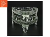 2 stk. Stabelbare Vintage art nouveau glasskål på 3 fødder (str. 16 x 5,5 cm) - 3