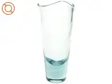 Aqua blå Glas Vase fra Holmegaard (str. 25 x 13 cm) - 4